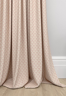 Trellis Prints, Scallop and Bud Rosies Pink - Made to Measure Curtains